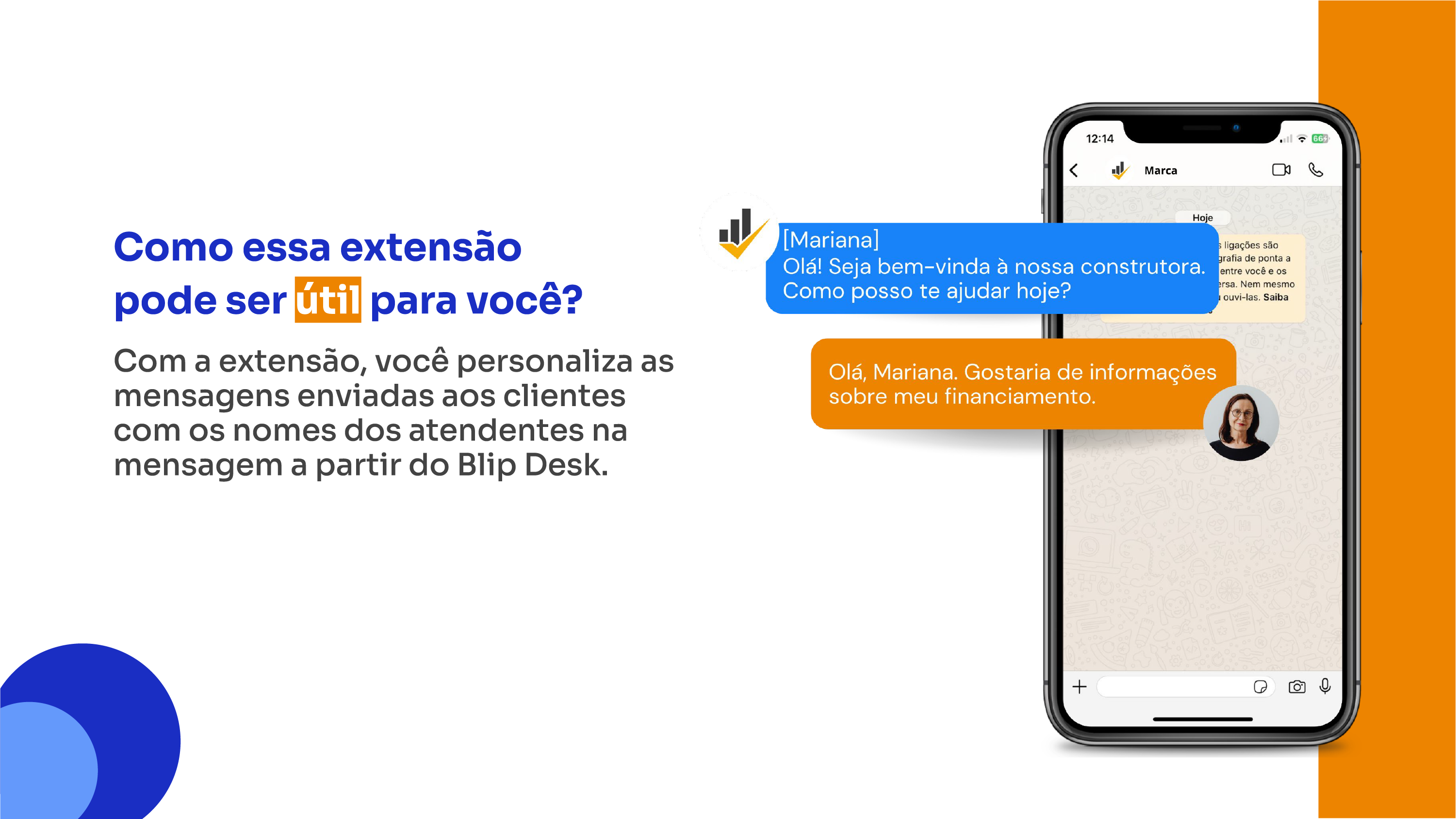 Miniatura de Blip Desk: Nome do atendente na mensagem 2